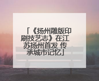 《扬州雕版印刷技艺志》在江苏扬州首发 传承城市记忆