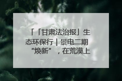 「甘肃法治报」生态环保行｜景电二期“焕新”，在荒漠上筑起一道绿色长城