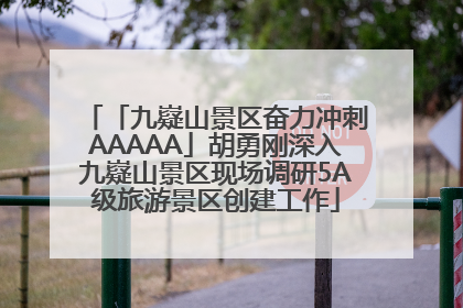 「九嶷山景区奋力冲刺AAAAA」胡勇刚深入九嶷山景区现场调研5A级旅游景区创建工作