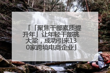 「聚焦干部素质提升年」让年轻干部挑大梁，成功引来130家跨境电商企业