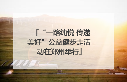 “一路纯悦 传递美好”公益健步走活动在郑州举行