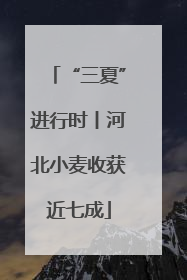 “三夏”进行时丨河北小麦收获近七成