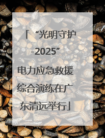 “光明守护-2025”电力应急救援综合演练在广东清远举行