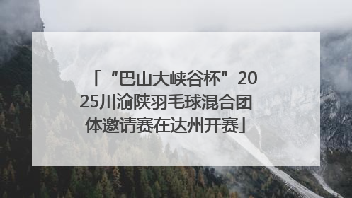 “巴山大峡谷杯”2025川渝陕羽毛球混合团体邀请赛在达州开赛