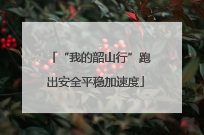 “我的韶山行”跑出安全平稳加速度