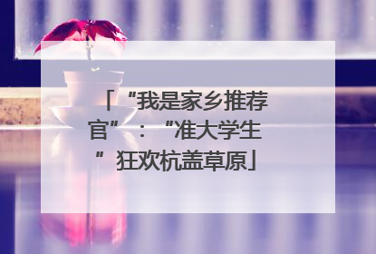 “我是家乡推荐官”：“准大学生”狂欢杭盖草原