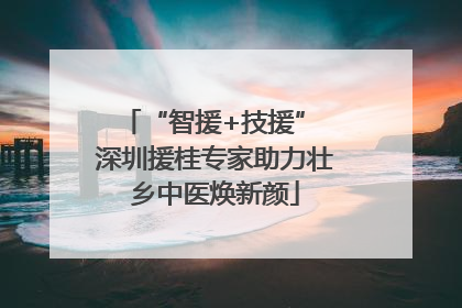 “智援+技援” 深圳援桂专家助力壮乡中医焕新颜