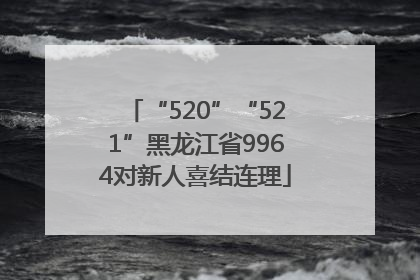 “520”“521”黑龙江省9964对新人喜结连理