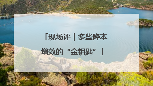 现场评｜多些降本增效的“金钥匙”