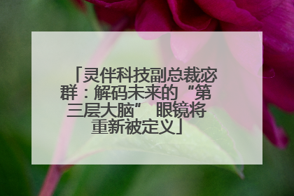 灵伴科技副总裁宓群：解码未来的“第三层大脑” 眼镜将重新被定义