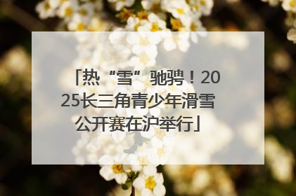 热“雪”驰骋！2025长三角青少年滑雪公开赛在沪举行