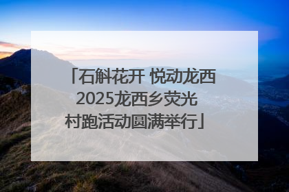 石斛花开 悦动龙西 2025龙西乡荧光村跑活动圆满举行