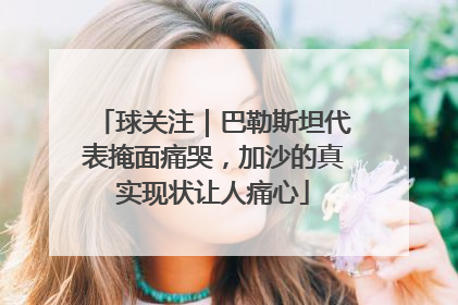 球关注｜巴勒斯坦代表掩面痛哭，加沙的真实现状让人痛心