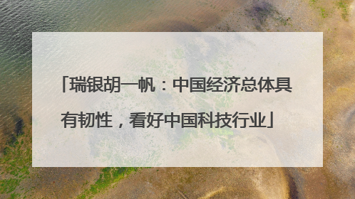 瑞银胡一帆：中国经济总体具有韧性，看好中国科技行业