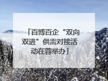 百博百企“双向双进”供需对接活动在蓉举办