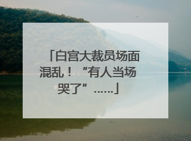 白宫大裁员场面混乱！“有人当场哭了”……