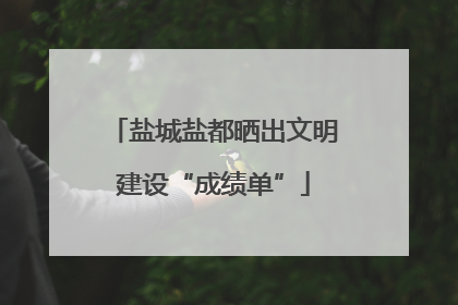 盐城盐都晒出文明建设“成绩单”
