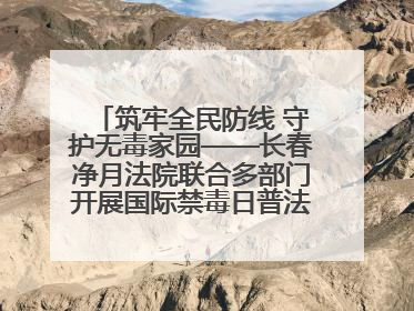 筑牢全民防线 守护无毒家园——长春净月法院联合多部门开展国际禁毒日普法宣传活动