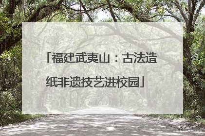 福建武夷山：古法造纸非遗技艺进校园