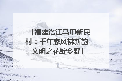 福建洛江马甲新民村：千年家风拂新韵 文明之花绽乡野