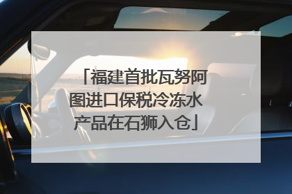 福建首批瓦努阿图进口保税冷冻水产品在石狮入仓