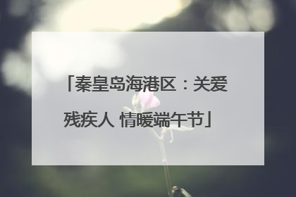 秦皇岛海港区：关爱残疾人 情暖端午节