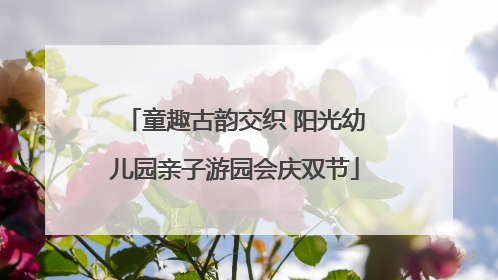 童趣古韵交织 阳光幼儿园亲子游园会庆双节