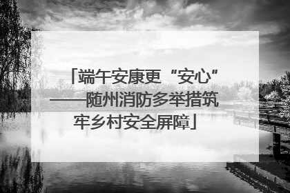端午安康更“安心”——随州消防多举措筑牢乡村安全屏障