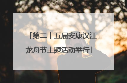 第二十五届安康汉江龙舟节主题活动举行