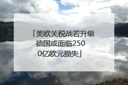 美欧关税战若升级 德国或面临2500亿欧元损失
