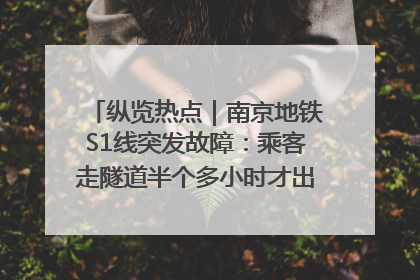 纵览热点｜南京地铁S1线突发故障：乘客走隧道半个多小时才出站，地铁方称造成误机会解决处理