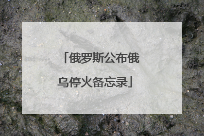 俄罗斯公布俄乌停火备忘录