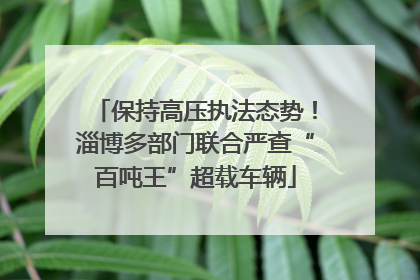 保持高压执法态势！淄博多部门联合严查“百吨王”超载车辆