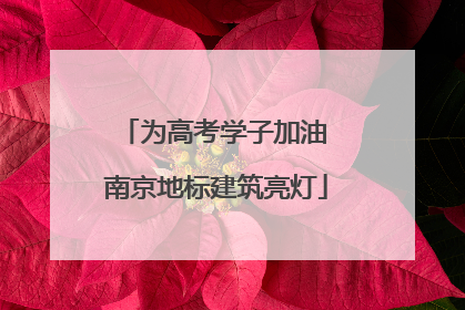 为高考学子加油 南京地标建筑亮灯
