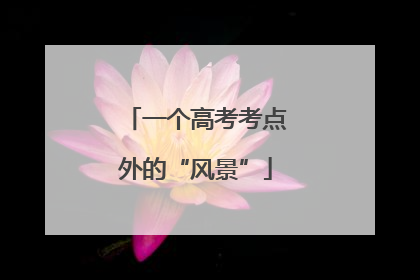 一个高考考点外的“风景”