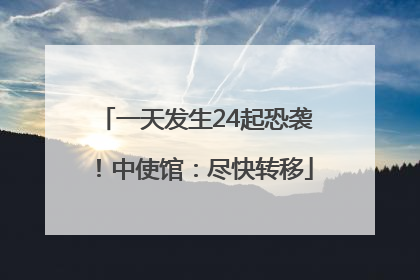 一天发生24起恐袭！中使馆：尽快转移