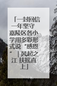 一封回信一年坚守 嘉陵区各小学用多彩形式说“感恩”｜风起之江 扶摇直上