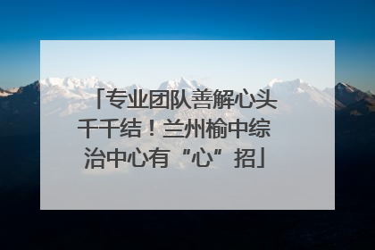 专业团队善解心头千千结！兰州榆中综治中心有“心”招