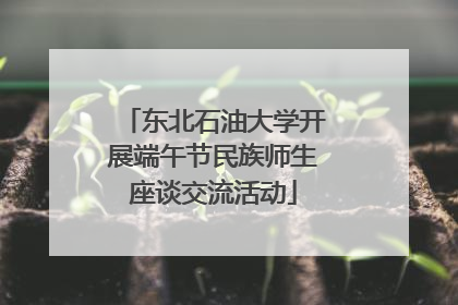 东北石油大学开展端午节民族师生座谈交流活动