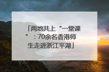 两地共上“一堂课”：70余名香港师生走进浙江平湖