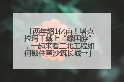 两年超1亿亩！塔克拉玛干戴上“绿围脖”，一起来看三北工程如何锁住黄沙筑长城→