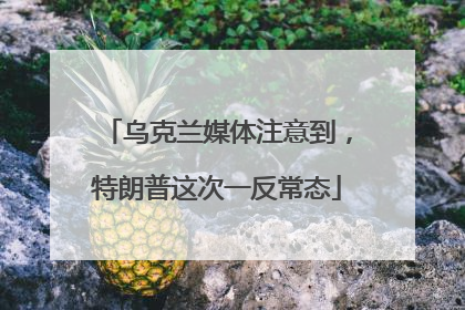 乌克兰媒体注意到，特朗普这次一反常态