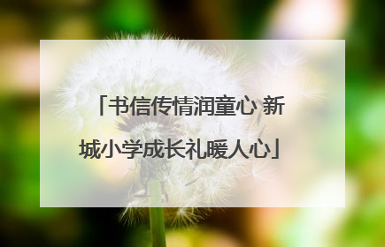书信传情润童心 新城小学成长礼暖人心