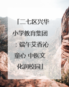 二七区兴华小学教育集团：端午艾香沁童心 中医文化润校园