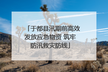 于都县汛期前高效发放应急物资 筑牢防汛救灾防线