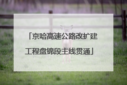 京哈高速公路改扩建工程盘锦段主线贯通
