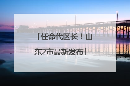 任命代区长！山东2市最新发布
