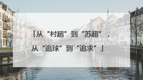 从“村超”到“苏超”，从“追球”到“追求”