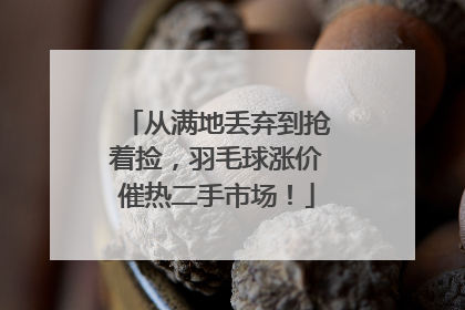 从满地丢弃到抢着捡，羽毛球涨价催热二手市场！