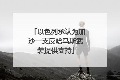 以色列承认为加沙一支反哈马斯武装提供支持